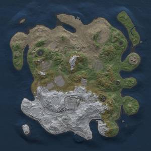 Thumbnail Rust Map: Procedural Map, Size: 3550, Seed: 6738, 17 Monuments