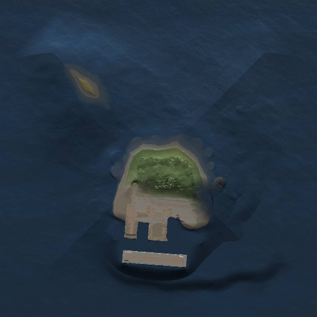 Rust Map: Procedural Map, Size: 1000, Seed: 557, 2 Monuments