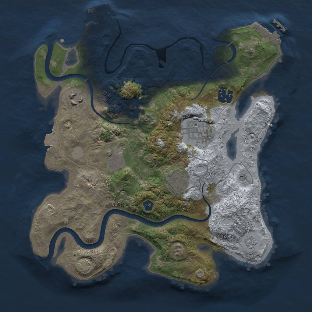 Rust Map: Procedural Map, Size: 3000, Seed: 571180118, 12 Monuments