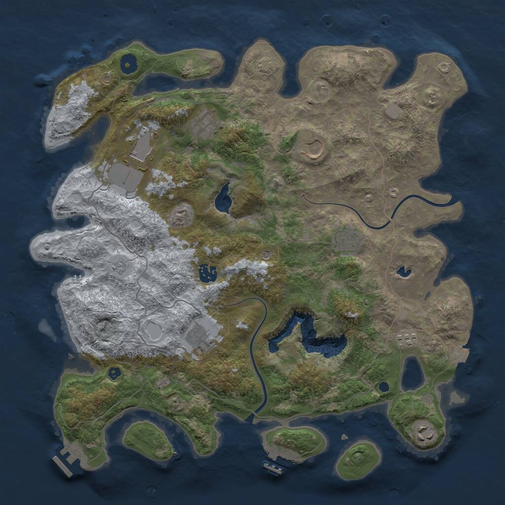 Rust Map: Procedural Map, Size: 4000, Seed: 1522798764, 14 Monuments