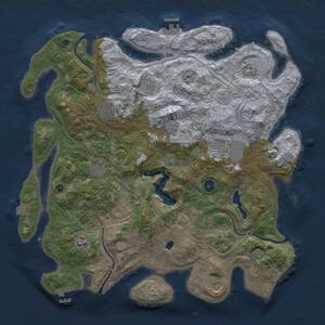 Thumbnail Rust Map: Procedural Map, Size: 4250, Seed: 157416122, 14 Monuments