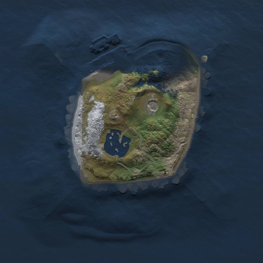 Rust Map: Procedural Map, Size: 1500, Seed: 1551649518, 4 Monuments