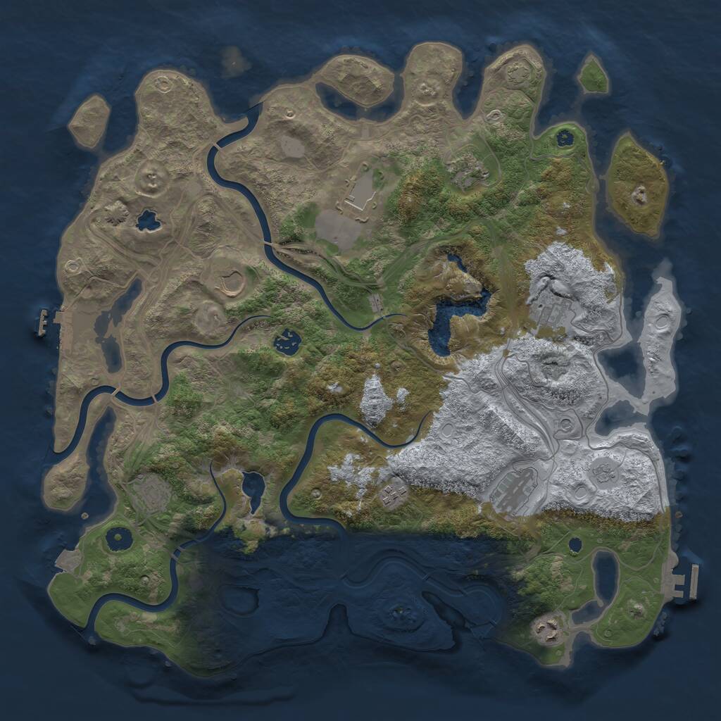 Rust Map: Procedural Map, Size: 4250, Seed: 1115901295, 15 Monuments
