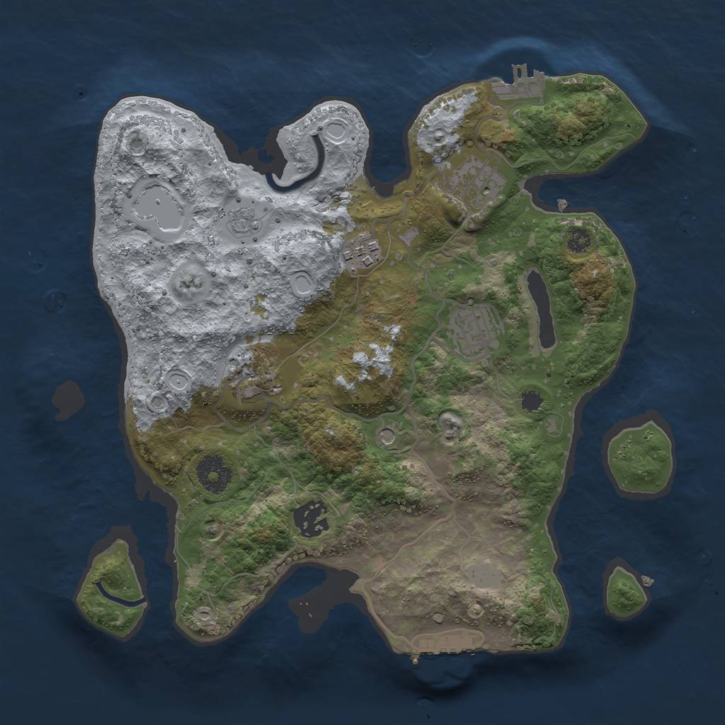 Rust Map: Procedural Map, Size: 3000, Seed: 31149, 14 Monuments