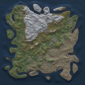 Thumbnail Rust Map: Procedural Map, Size: 4500, Seed: 280198020, 20 Monuments