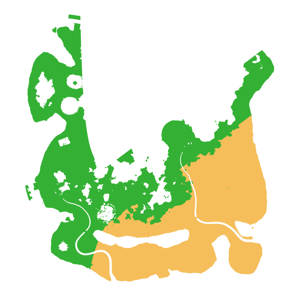 Biome Rust Map: Procedural Map, Size: 3000, Seed: 45001