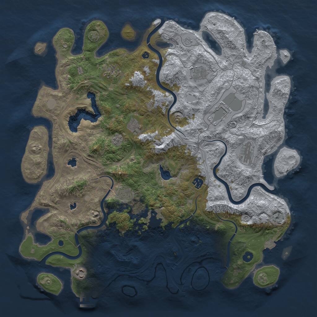 Rust Map: Procedural Map, Size: 4550, Seed: 68548, 15 Monuments
