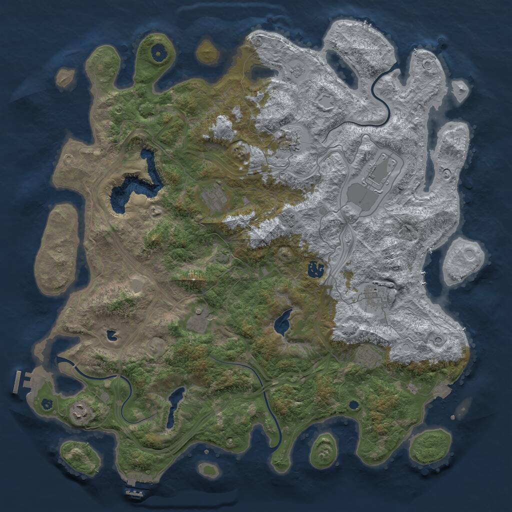 Rust Map: Procedural Map, Size: 4550, Seed: 68548, 15 Monuments