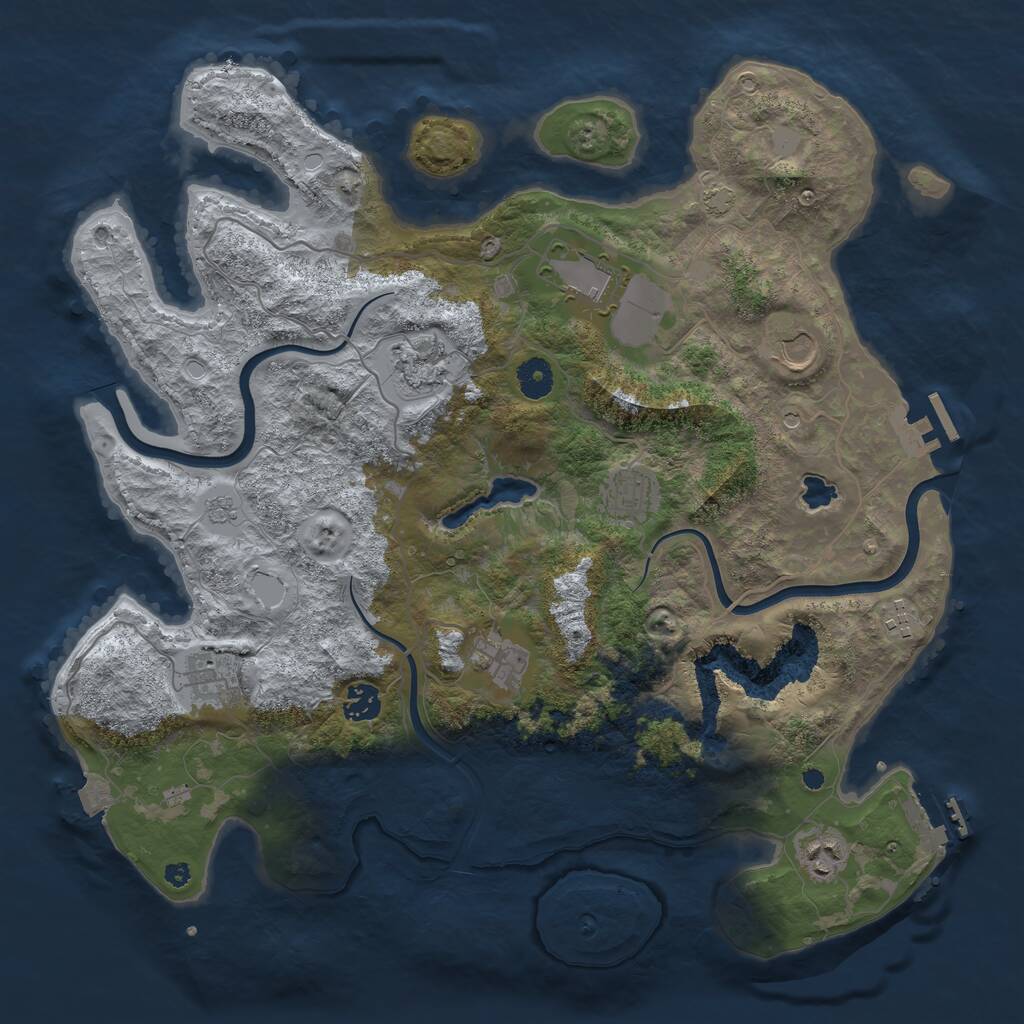 Rust Map: Procedural Map, Size: 4000, Seed: 446275, 15 Monuments