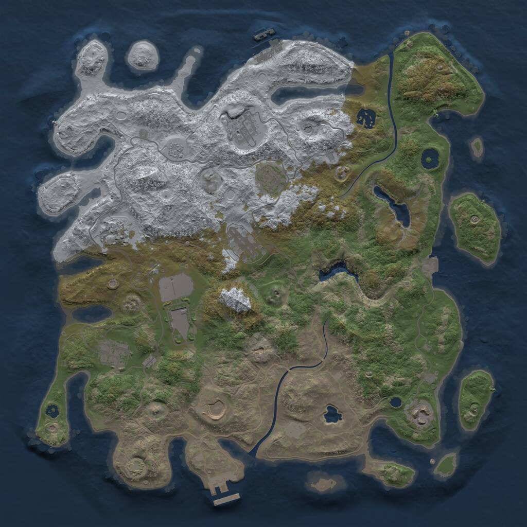 Rust Map: Procedural Map, Size: 4000, Seed: 74823452, 15 Monuments