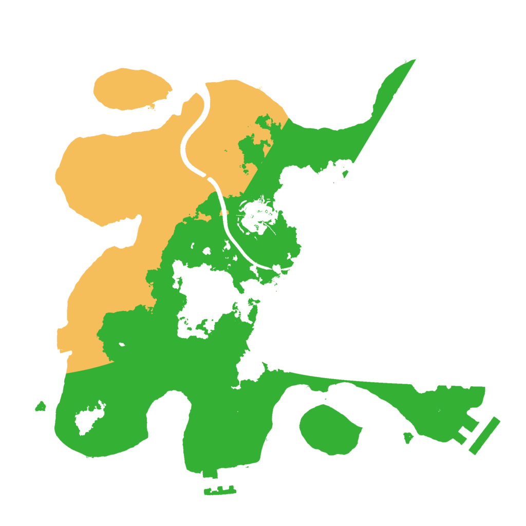 Biome Rust Map: Procedural Map, Size: 2500, Seed: 3520