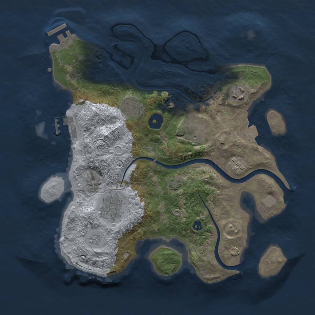 Rust Map: Procedural Map, Size: 3100, Seed: 100, 10 Monuments