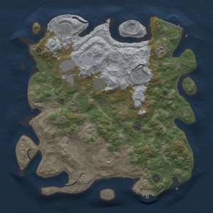 Thumbnail Rust Map: Procedural Map, Size: 4000, Seed: 39660301, 18 Monuments