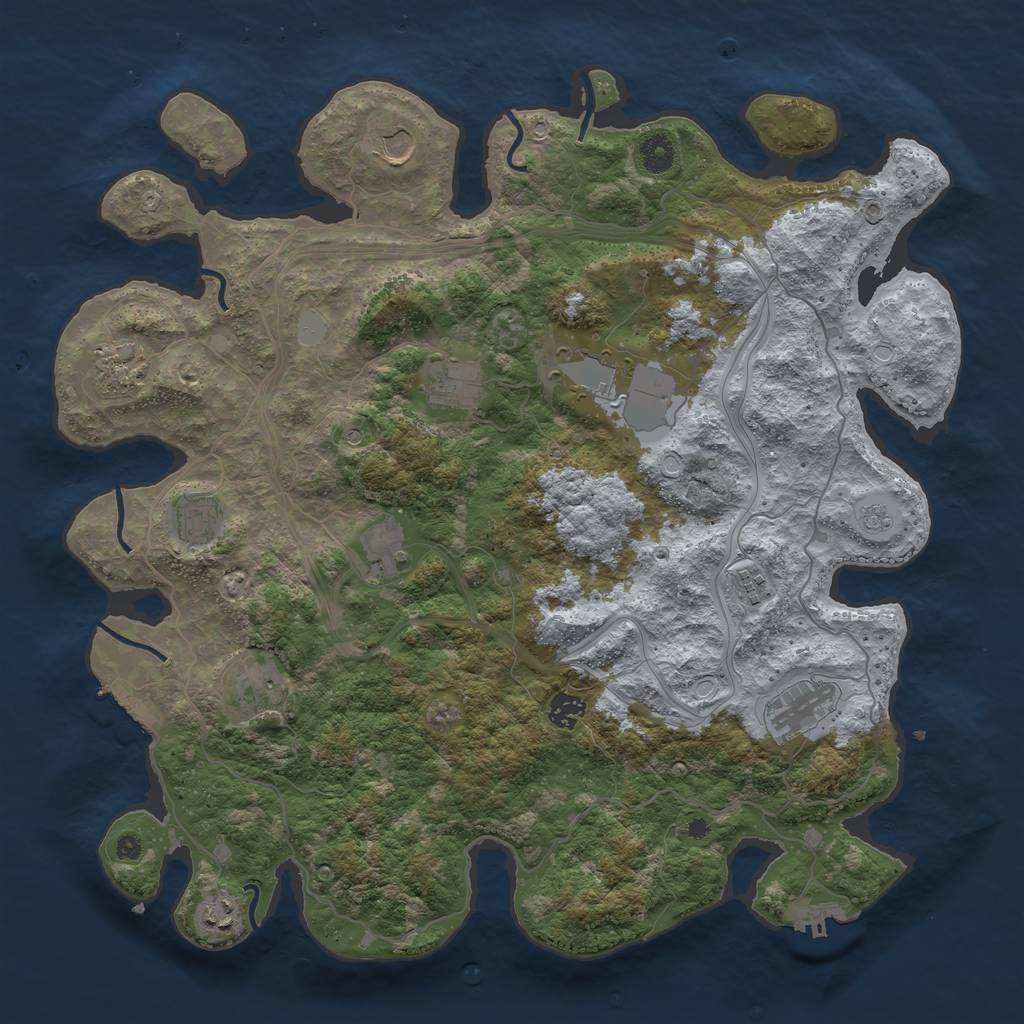 Rust Map: Procedural Map, Size: 4250, Seed: 179714913, 20 Monuments
