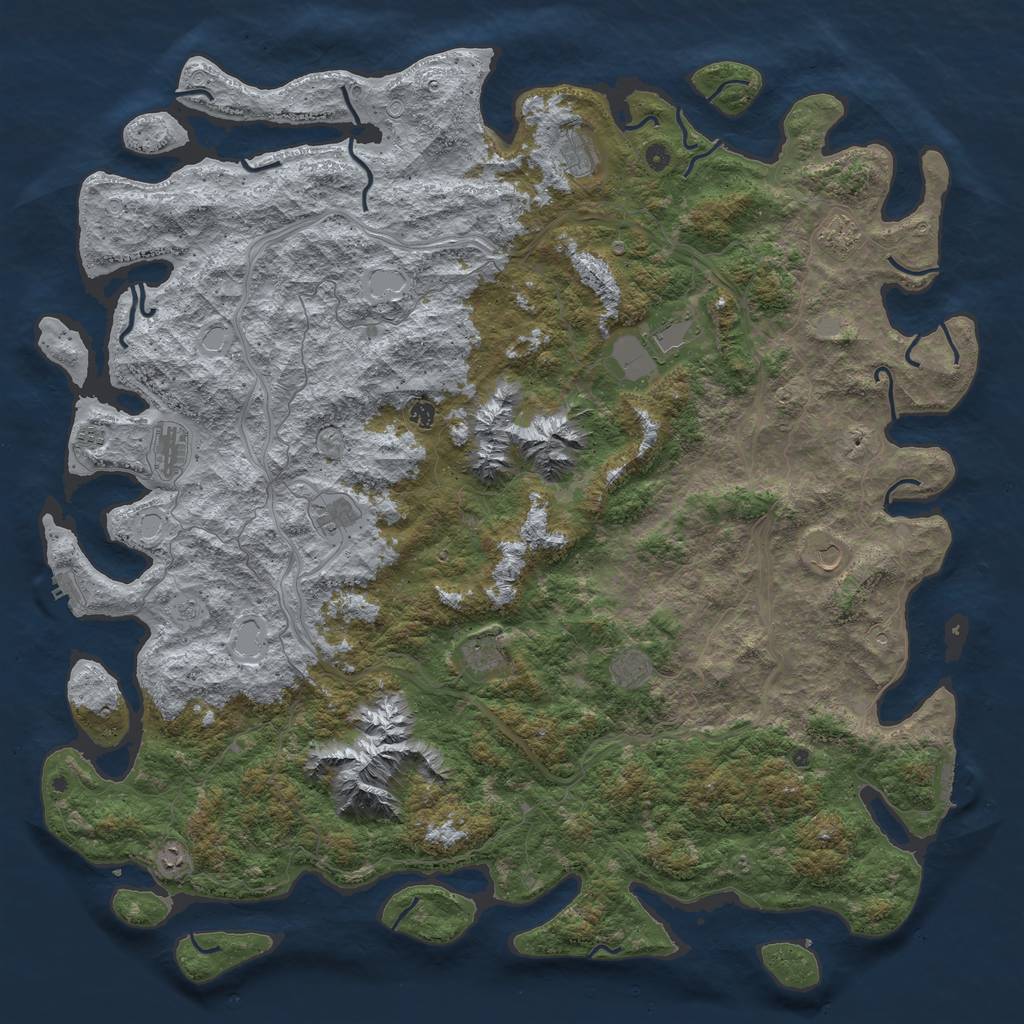 Rust Map: Procedural Map, Size: 6000, Seed: 112276356, 20 Monuments