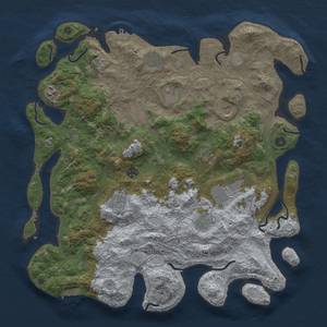 Thumbnail Rust Map: Procedural Map, Size: 4500, Seed: 277849926, 20 Monuments