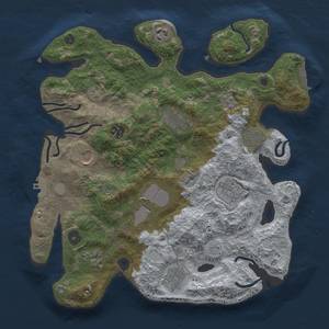 Thumbnail Rust Map: Procedural Map, Size: 3500, Seed: 513148301, 19 Monuments