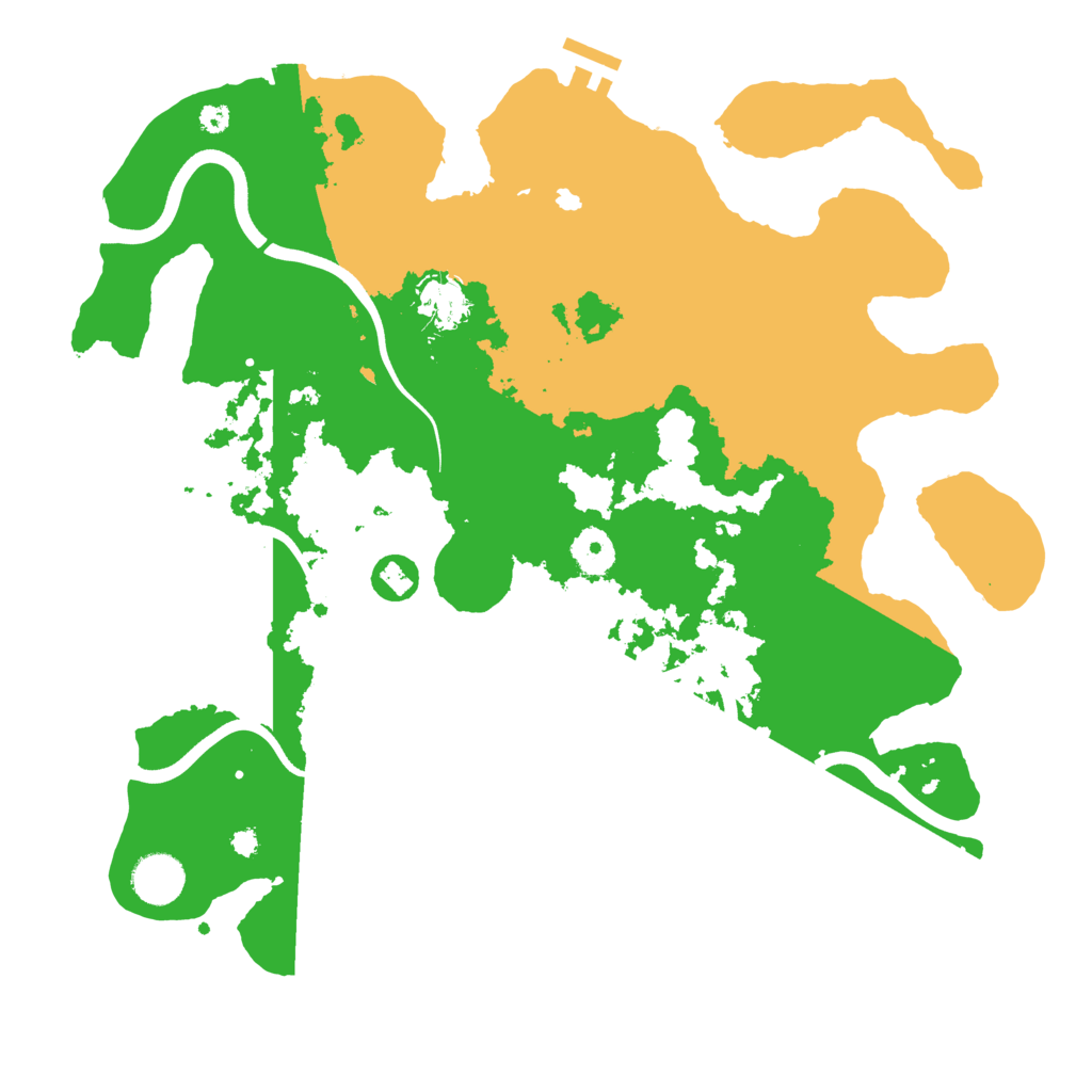 Biome Rust Map: Procedural Map, Size: 3700, Seed: 548655