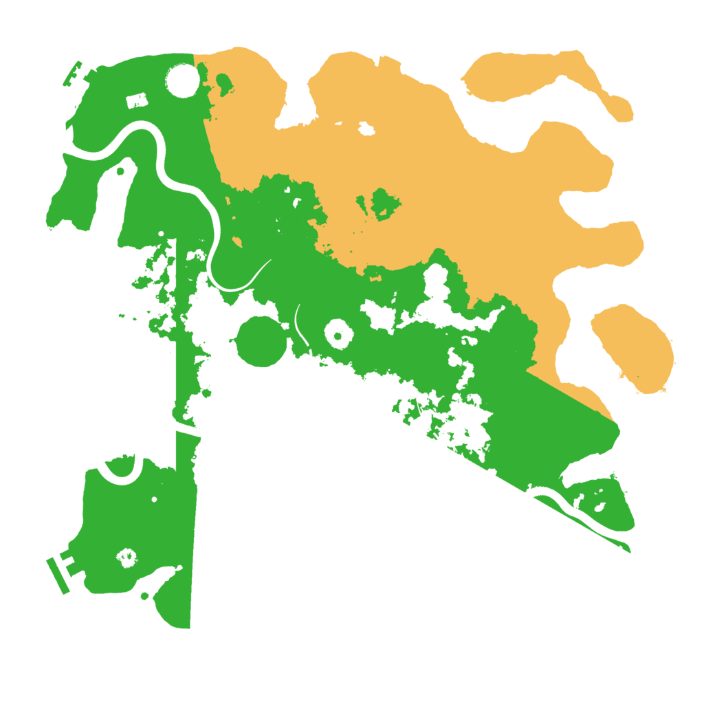 Biome Rust Map: Procedural Map, Size: 3700, Seed: 548655