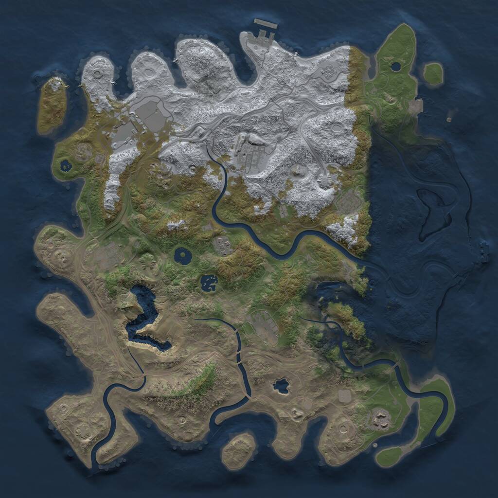 Rust Map: Procedural Map, Size: 4250, Seed: 931057066, 15 Monuments