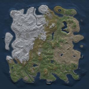 Thumbnail Rust Map: Procedural Map, Size: 4500, Seed: 2312, 15 Monuments