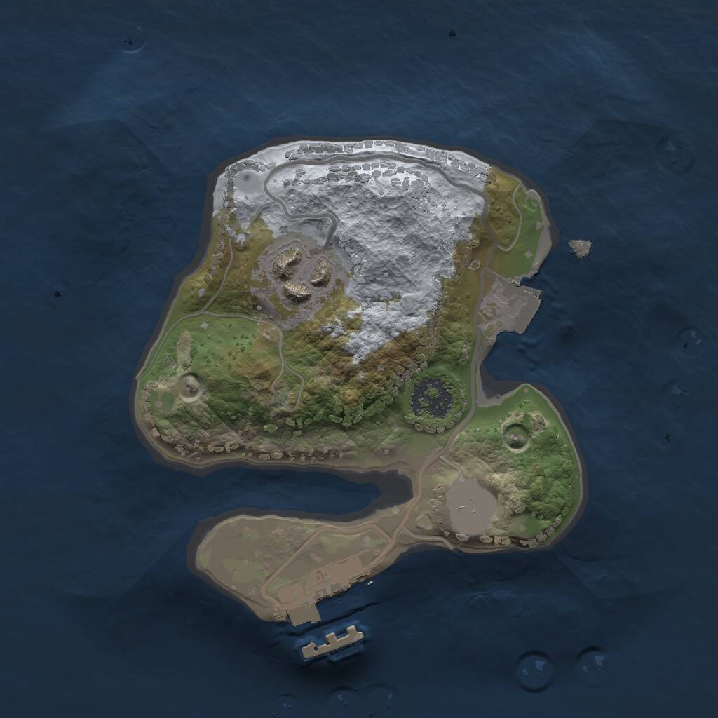 Rust Map: Procedural Map, Size: 1750, Seed: 564, 3 Monuments