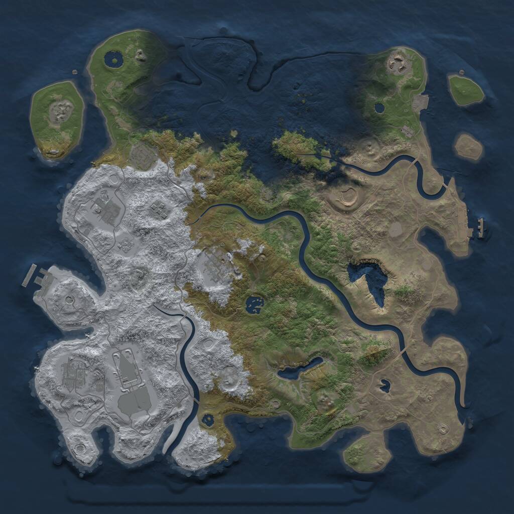 Rust Map: Procedural Map, Size: 4200, Seed: 1613813228, 15 Monuments