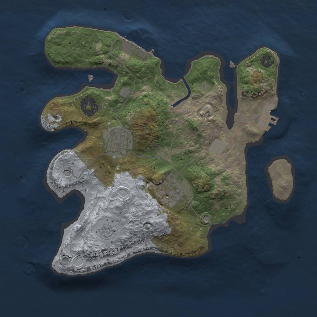 Rust Map: Procedural Map, Size: 2500, Seed: 1464946429, 11 Monuments