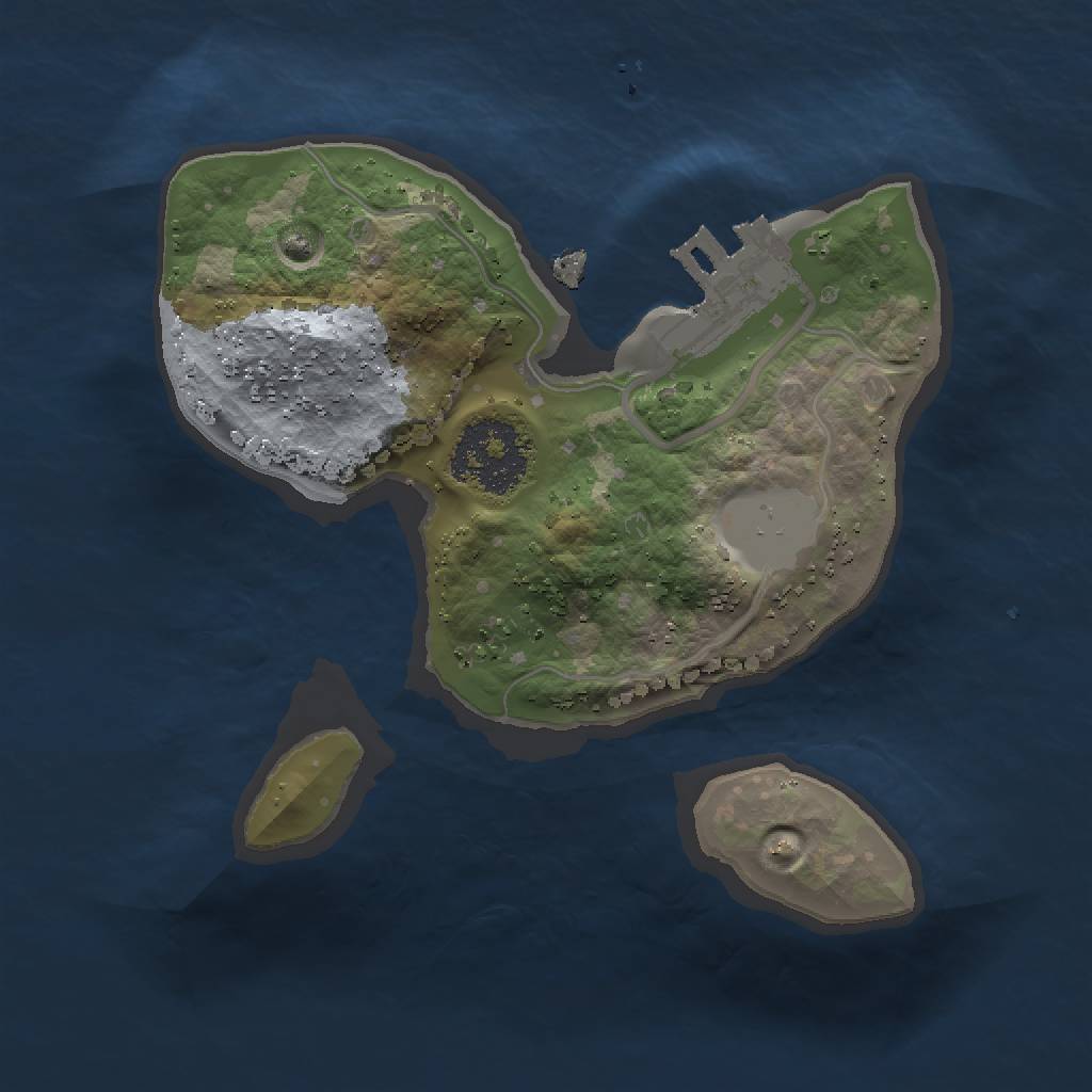 Rust Map: Procedural Map, Size: 1500, Seed: 3298104, 5 Monuments
