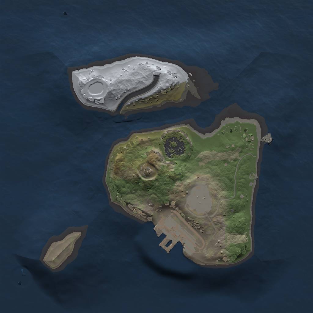 Rust Map: Procedural Map, Size: 1500, Seed: 689000, 5 Monuments