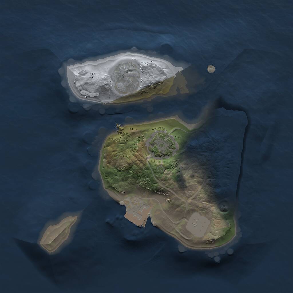 Rust Map: Procedural Map, Size: 1500, Seed: 689000, 2 Monuments
