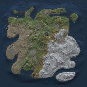 Thumbnail Rust Map: Procedural Map, Size: 3500, Seed: 1154595428, 17 Monuments