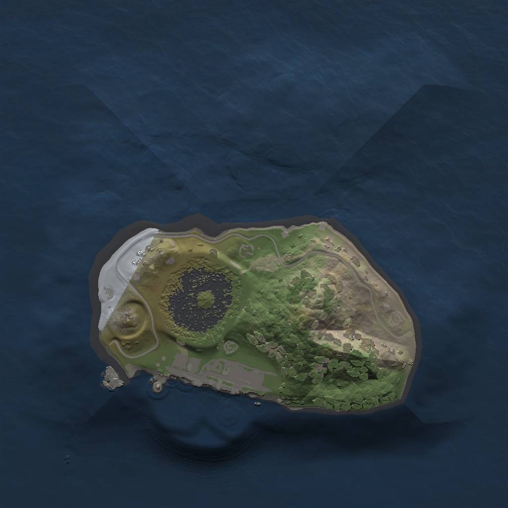 Rust Map: Procedural Map, Size: 1200, Seed: 715224, 4 Monuments