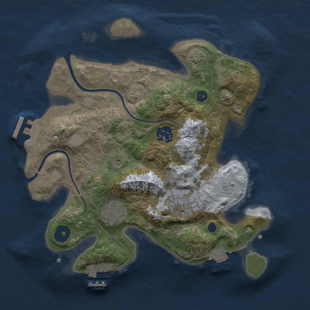 Rust Map: Procedural Map, Size: 2800, Seed: 415661, 9 Monuments