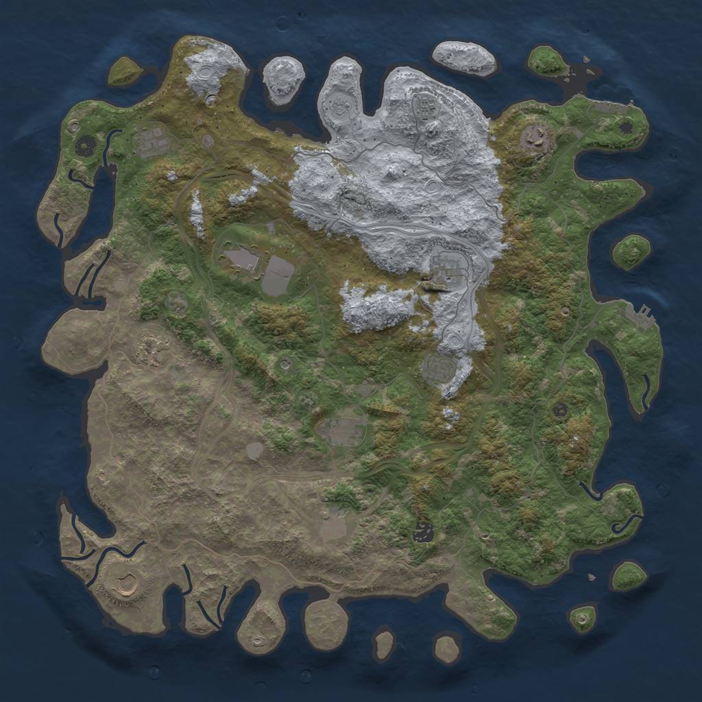 Rust Map: Procedural Map, Size: 4800, Seed: 10553438, 20 Monuments
