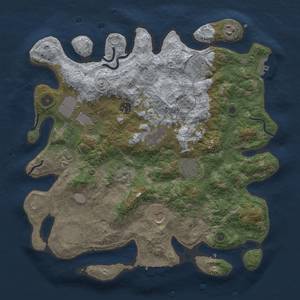 Thumbnail Rust Map: Procedural Map, Size: 3850, Seed: 1221576558, 17 Monuments