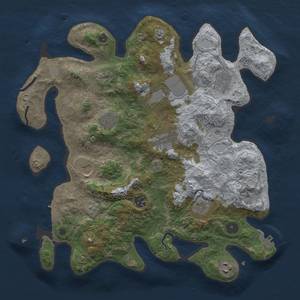 Thumbnail Rust Map: Procedural Map, Size: 3700, Seed: 542075749, 17 Monuments