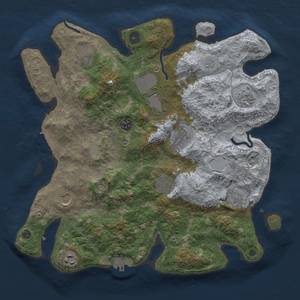 Thumbnail Rust Map: Procedural Map, Size: 3700, Seed: 916043451, 18 Monuments