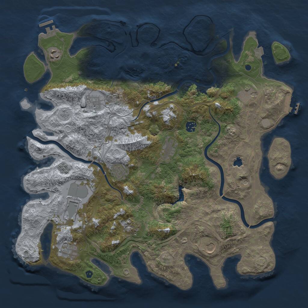 Rust Map: Procedural Map, Size: 4252, Seed: 1853157998, 17 Monuments