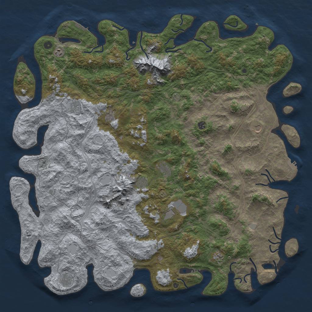 Rust Map: Procedural Map, Size: 6000, Seed: 22357111, 20 Monuments
