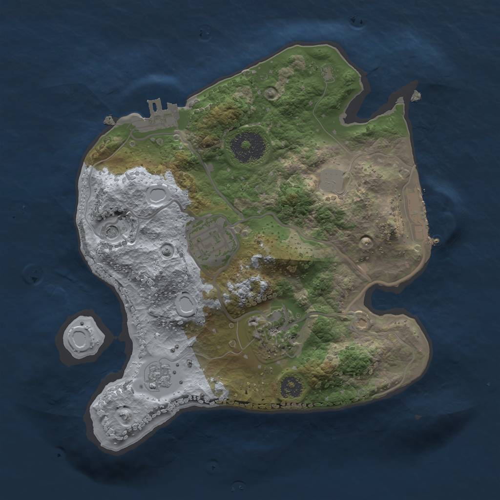 Rust Map: Procedural Map, Size: 2300, Seed: 121, 11 Monuments