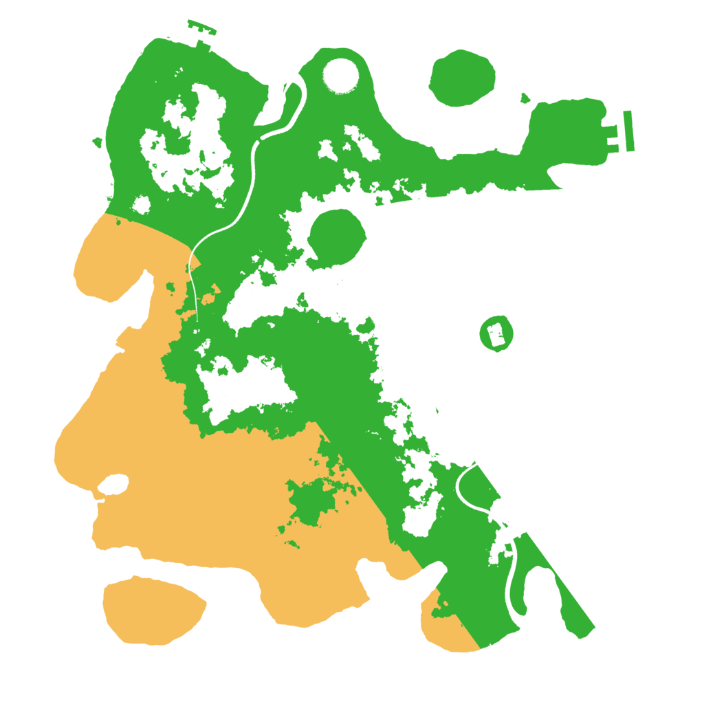Biome Rust Map: Procedural Map, Size: 3500, Seed: 23456789