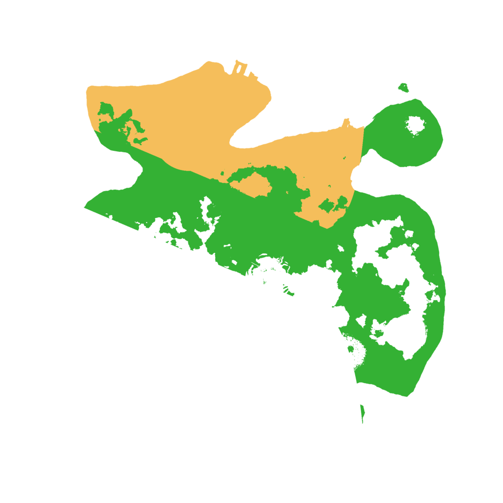 Biome Rust Map: Procedural Map, Size: 2500, Seed: 88587605