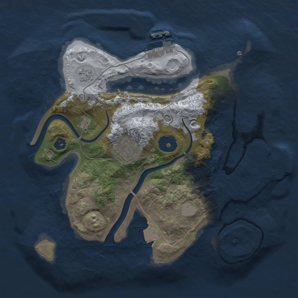 Rust Map: Procedural Map, Size: 2500, Seed: 1769152313, 6 Monuments