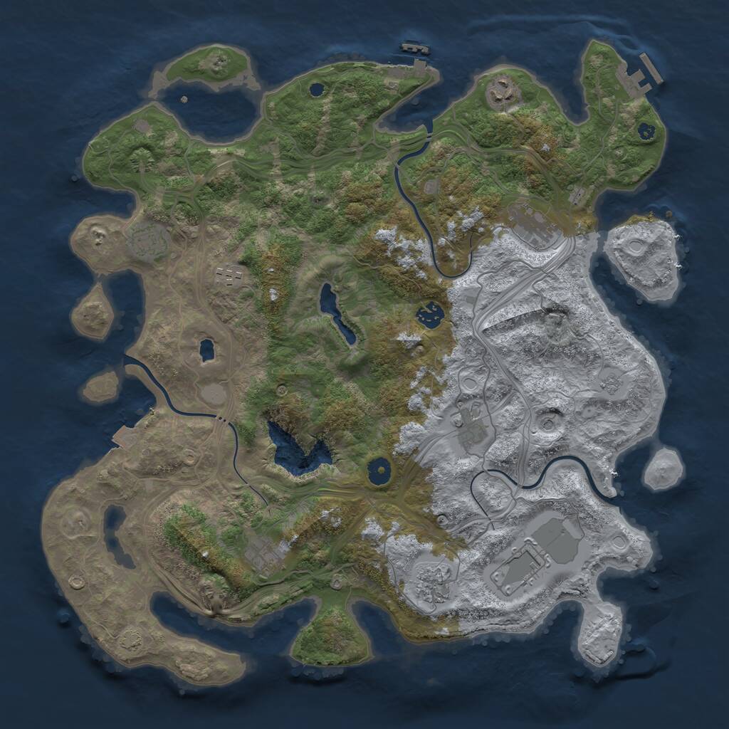 Rust Map: Procedural Map, Size: 4250, Seed: 529371, 15 Monuments