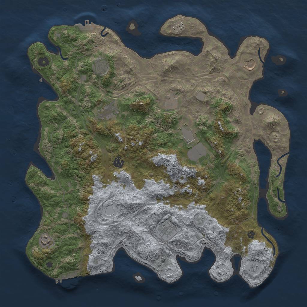 Rust Map: Procedural Map, Size: 4250, Seed: 8082022, 18 Monuments