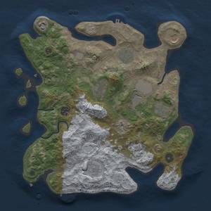 Thumbnail Rust Map: Procedural Map, Size: 3500, Seed: 1438602694, 19 Monuments