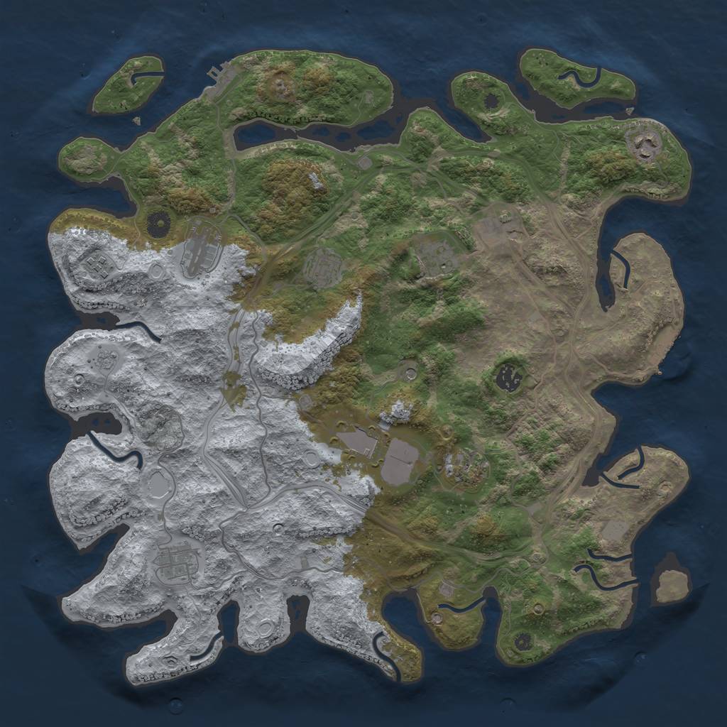 Rust Map: Procedural Map, Size: 4250, Seed: 2022080491, 19 Monuments