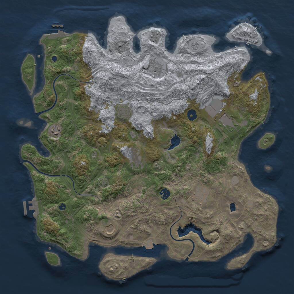 Rust Map: Procedural Map, Size: 4250, Seed: 1371550179, 15 Monuments