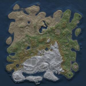 Thumbnail Rust Map: Procedural Map, Size: 4250, Seed: 1053529333, 14 Monuments